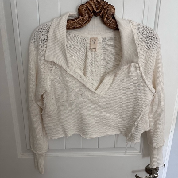 We The Free Tops - We The Free White Textured Knit crop Top